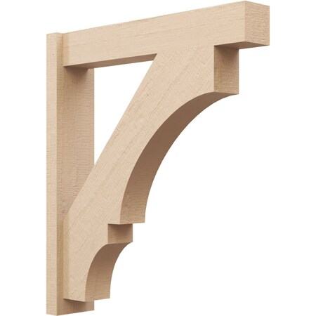 Ekena Millwork 6-in W x 30-in D x 34-in H Balboa Block Rough Cedar Woodgrain TimberThane Outlooker, Primed Tan OUTUR060X30X34BOA44RCPR